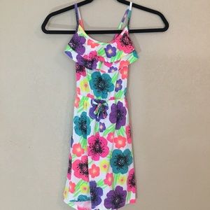Cute floral sundress girls size large ruffle top